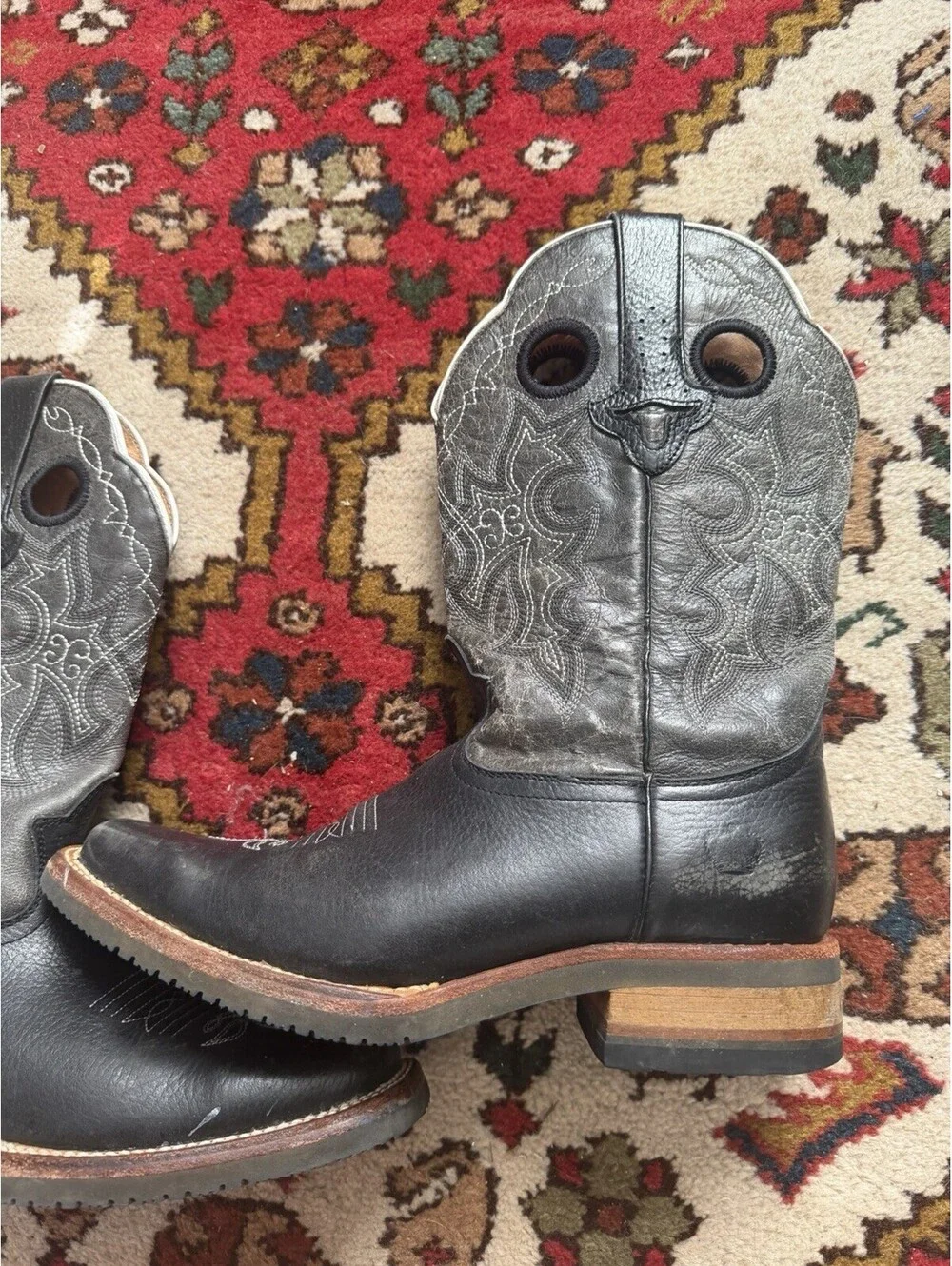 Alex Boots Genuine Leather Cowboy Boots Made In Mexico Size U.S. Mens 8
